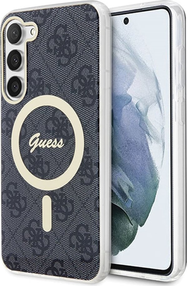 Guess Θήκη Guess GUHMS23SH4STK Samsung Galaxy S23 μαύρο/black σκληρή θήκη 4G MagSafe