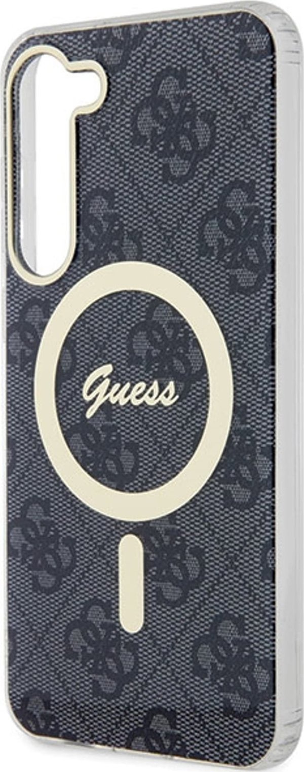 Guess Θήκη Guess GUHMS23SH4STK Samsung Galaxy S23 μαύρο/black σκληρή θήκη 4G MagSafe