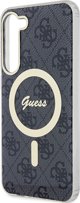 Guess Θήκη Guess GUHMS23SH4STK Samsung Galaxy S23 μαύρο/black σκληρή θήκη 4G MagSafe
