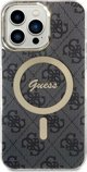 Guess Θήκη Guess GUHMS23SH4STK Samsung Galaxy S23 μαύρο/black σκληρή θήκη 4G MagSafe