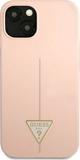 Guess case for iPhone 13 6,1" GUHCP13MSLTGP pink hard case Silicone Triangle Logo 3666339041007