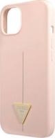 Guess case for iPhone 13 6,1" GUHCP13MSLTGP pink hard case Silicone Triangle Logo 3666339041007