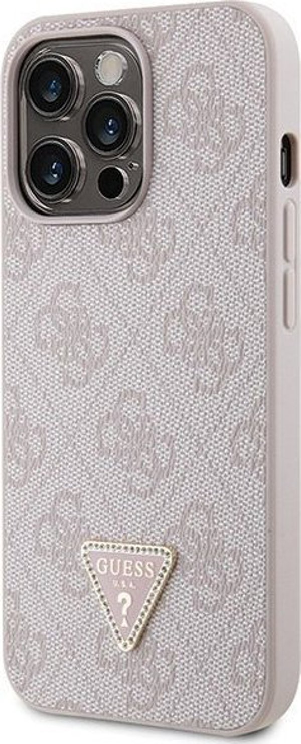 Guess Θήκη Guess GUHCP13LP4TDSCPP Apple iPhone 13/13 Pro σκληρή θήκη Crossbody 4G Metal Logo ροζ/pink