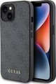 Guess Guess GUHCP15SG4GFGR iPhone 15 6.1" szary/grey hard case 4G Metal Gold Logo