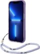 Θήκη Guess GUHCP14XHGCOHU Apple iPhone 14 Pro Max μωβ σκληρή θήκη Διαφανής Μαργαριταρένιος Ιμάντας