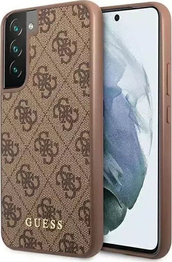 Guess case for Samsung Galaxy S23 GUHCS23SG4GFBR brown hardcase 4G Metal Gold Logo 3666339116989