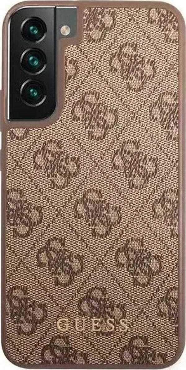 Guess case for Samsung Galaxy S23 GUHCS23SG4GFBR brown hardcase 4G Metal Gold Logo 3666339116989