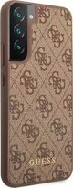 Guess case for Samsung Galaxy S23 GUHCS23SG4GFBR brown hardcase 4G Metal Gold Logo 3666339116989