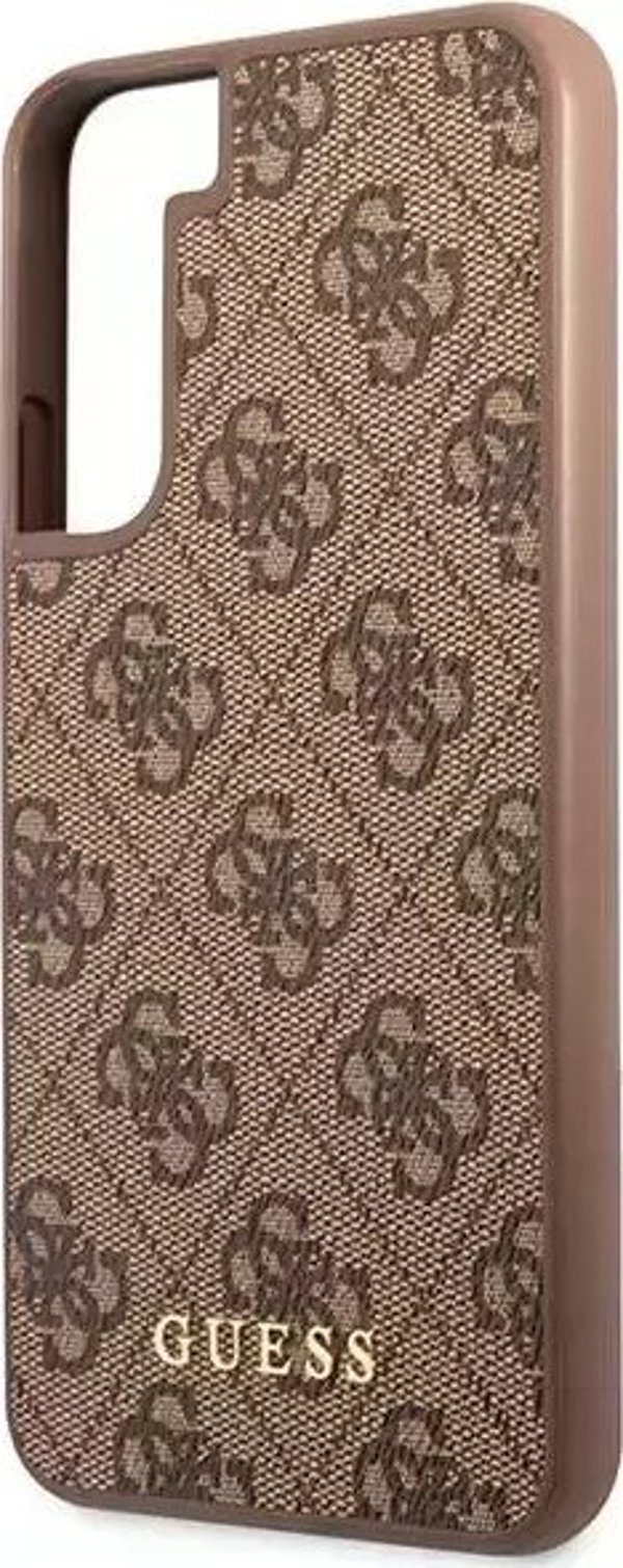 Guess case for Samsung Galaxy S23 GUHCS23SG4GFBR brown hardcase 4G Metal Gold Logo 3666339116989