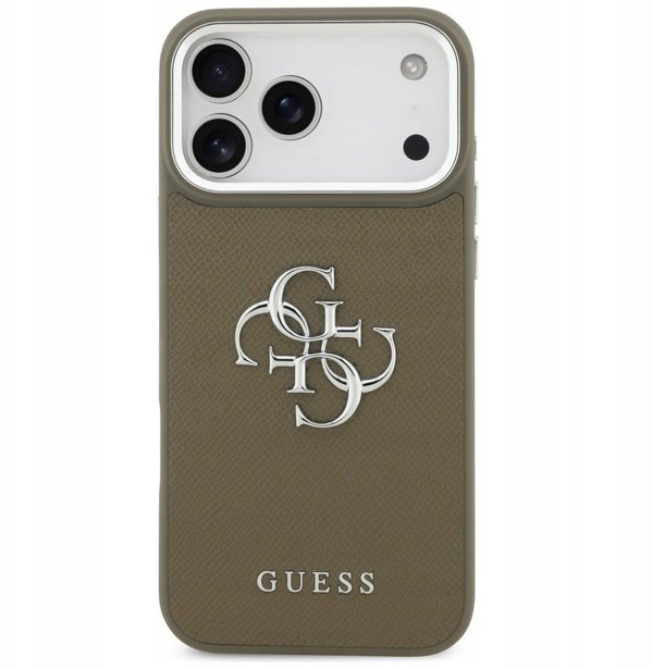 Guess Θήκη με Ανάγλυφο Μεγάλο Κλασικό Λογότυπο 4G για iPhone 17 Pro Max Καφέ