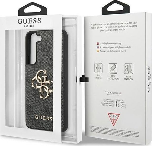 Guess Guess 4G Big Metal Logo - Θήκη Samsung Galaxy S23 (γκρι)