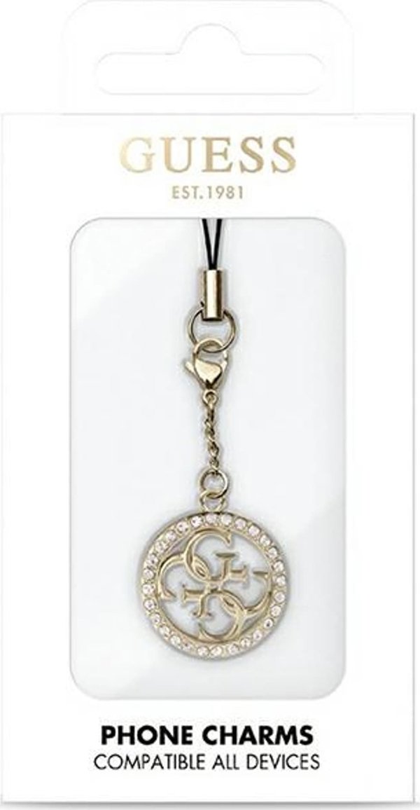 Guess Guess Phone Strap 4G Rhinestone Charm - Κρεμαστό για τηλέφωνο