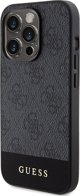 Guess Guess 4G Bottom Stripe Metal Logo Collection - Θήκη iPhone 15 Pro (γκρι)