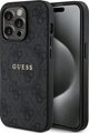 Guess Guess GUHMP15LG4GFRK iPhone 15 Pro 6.1" czarny/black hardcase 4G Collection Leather Metal Logo MagSafe