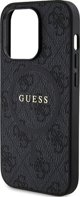 Guess Guess GUHMP15LG4GFRK iPhone 15 Pro 6.1" czarny/black hardcase 4G Collection Leather Metal Logo MagSafe