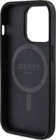 Guess Guess GUHMP15LG4GFRK iPhone 15 Pro 6.1" czarny/black hardcase 4G Collection Leather Metal Logo MagSafe