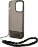 Guess Θήκη Guess GUHCP14XHGCOHK Apple iPhone 14 Pro Max μαύρο/black σκληρή θήκη Διαφανές Λουράκι Μαργαριτάρι