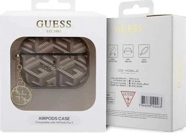 Guess Guess GUAP2PGCE4CW AirPods Pro 2 θήκη καφέ GCube Charm