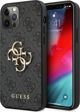Guess Guess GUHCP12M4GMGGR iPhone 12/12 Pro 6,1" γκρι σκληρή θήκη 4G Μεγάλο Μεταλλικό Λογότυπο
