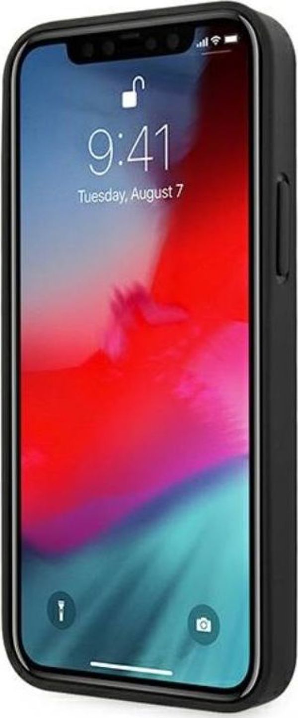 Guess Guess GUHCP12M4GMGGR iPhone 12/12 Pro 6,1" γκρι σκληρή θήκη 4G Μεγάλο Μεταλλικό Λογότυπο
