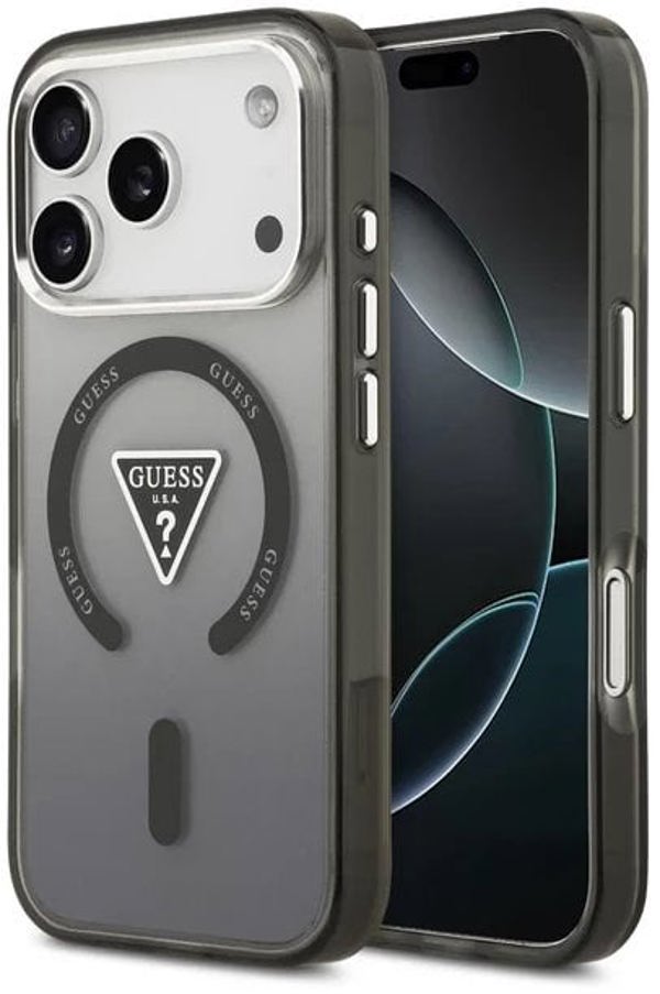 GUESS θήκη για IPHONE 17 Pro Max συμβατή με MagSafe GUHMP17XHGTMLCGK (IML Gradient W/ Triangle Logo) μαύρο