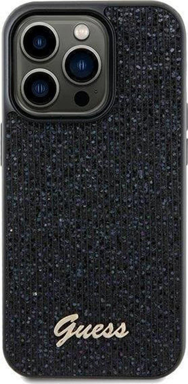 Guess Guess GUHCP13LPMSDGSK iPhone 13 Pro / 13 6.1" μαύρη σκληρή θήκη Disco Metal Script