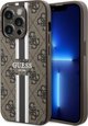 Guess case for iPhone 14 Pro 6,1" GUHMP14LP4RPSW brown harcase Magsafe 4G Printed Stripes 3666339119799