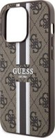 Guess case for iPhone 14 Pro 6,1" GUHMP14LP4RPSW brown harcase Magsafe 4G Printed Stripes 3666339119799