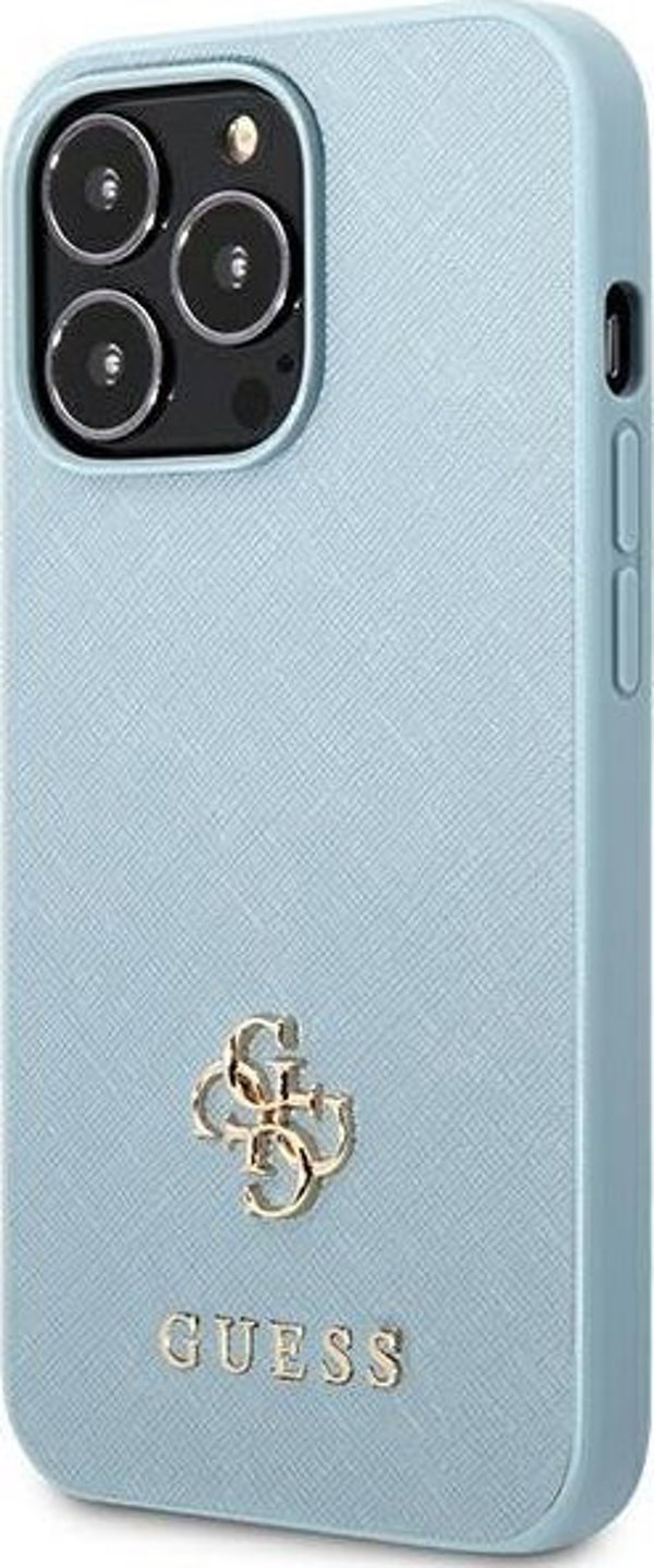 Guess Guess GUHCP13LPS4MB iPhone 13 Pro / 13 6,1" μπλε σκληρή θήκη Saffiano 4G Small Metal Logo NoSize