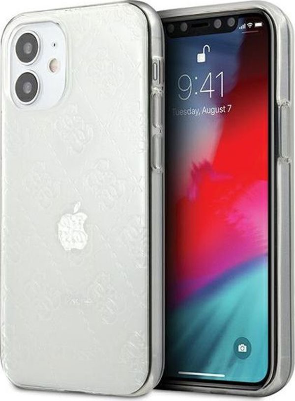 Guess Guess GUHCP12S3D4GTR iPhone 12 mini 5,4 διάφανη σκληρή θήκη 4G Συλλογή 3D Pattern