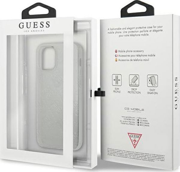 Guess Guess GUHCP12S3D4GTR iPhone 12 mini 5,4 διάφανη σκληρή θήκη 4G Συλλογή 3D Pattern