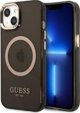 Guess Guess GUHMP13MHTCMK iPhone 13 6,1" μαύρη/black σκληρή θήκη Χρυσό Περίγραμμα Ημιδιαφανές MagSafe NoSize