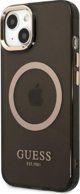 Guess Guess GUHMP13MHTCMK iPhone 13 6,1" μαύρη/black σκληρή θήκη Χρυσό Περίγραμμα Ημιδιαφανές MagSafe NoSize