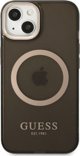 Guess Guess GUHMP13MHTCMK iPhone 13 6,1" μαύρη/black σκληρή θήκη Χρυσό Περίγραμμα Ημιδιαφανές MagSafe NoSize