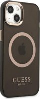 Guess Guess GUHMP13MHTCMK iPhone 13 6,1" μαύρη/black σκληρή θήκη Χρυσό Περίγραμμα Ημιδιαφανές MagSafe NoSize