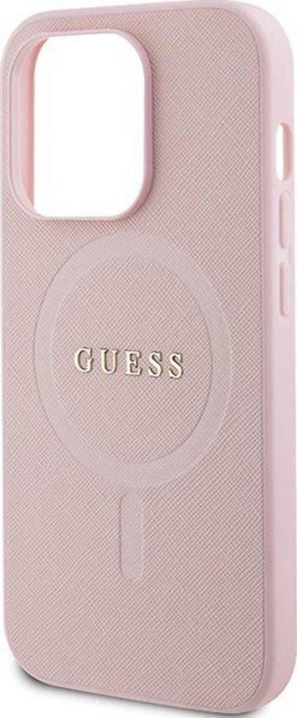 Guess Guess GUHMP13XPSAHMCP iPhone 13 Pro Max 6,7" ροζ σκληρή θήκη Saffiano MagSafe