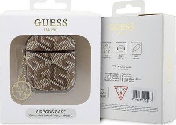 Guess Guess GUA2PGCE4CW AirPods 1/2 κάλυμμα καφέ GCube Charm