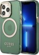 Guess Guess GUHMP13LHTCMA iPhone 13 Pro / 13 6,1" πράσινη/χακί σκληρή θήκη Χρυσό Περίγραμμα Ημιδιαφανές MagSafe NoSize