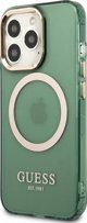 Guess Guess GUHMP13LHTCMA iPhone 13 Pro / 13 6,1" πράσινη/χακί σκληρή θήκη Χρυσό Περίγραμμα Ημιδιαφανές MagSafe NoSize