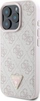 Guess Guess GUHCP16XP4TDPP iPhone 16 Pro Max 6.1" ρόζοβυ/pink hardcase Leather 4G Triangle Strass MagSafe