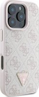 Guess Guess GUHCP16XP4TDPP iPhone 16 Pro Max 6.1" ρόζοβυ/pink hardcase Leather 4G Triangle Strass MagSafe