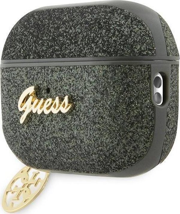 Guess case for AirPods Pro 2 GUAP2GLGSHA khaki PU Glitter Flake 4G 3666339110970