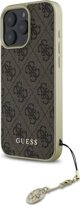 Guess Guess GUHCP16LGF4GBR iPhone 16 Pro 6.3" καφέ σκληρή θήκη 4G Charms Collection
