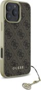 Guess Guess GUHCP16LGF4GBR iPhone 16 Pro 6.3" καφέ σκληρή θήκη 4G Charms Collection