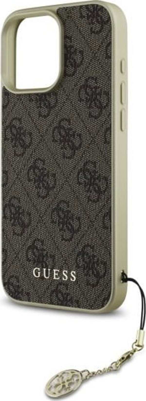 Guess Guess GUHCP16LGF4GBR iPhone 16 Pro 6.3" καφέ σκληρή θήκη 4G Charms Collection