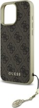 Guess Guess GUHCP16LGF4GBR iPhone 16 Pro 6.3" καφέ σκληρή θήκη 4G Charms Collection