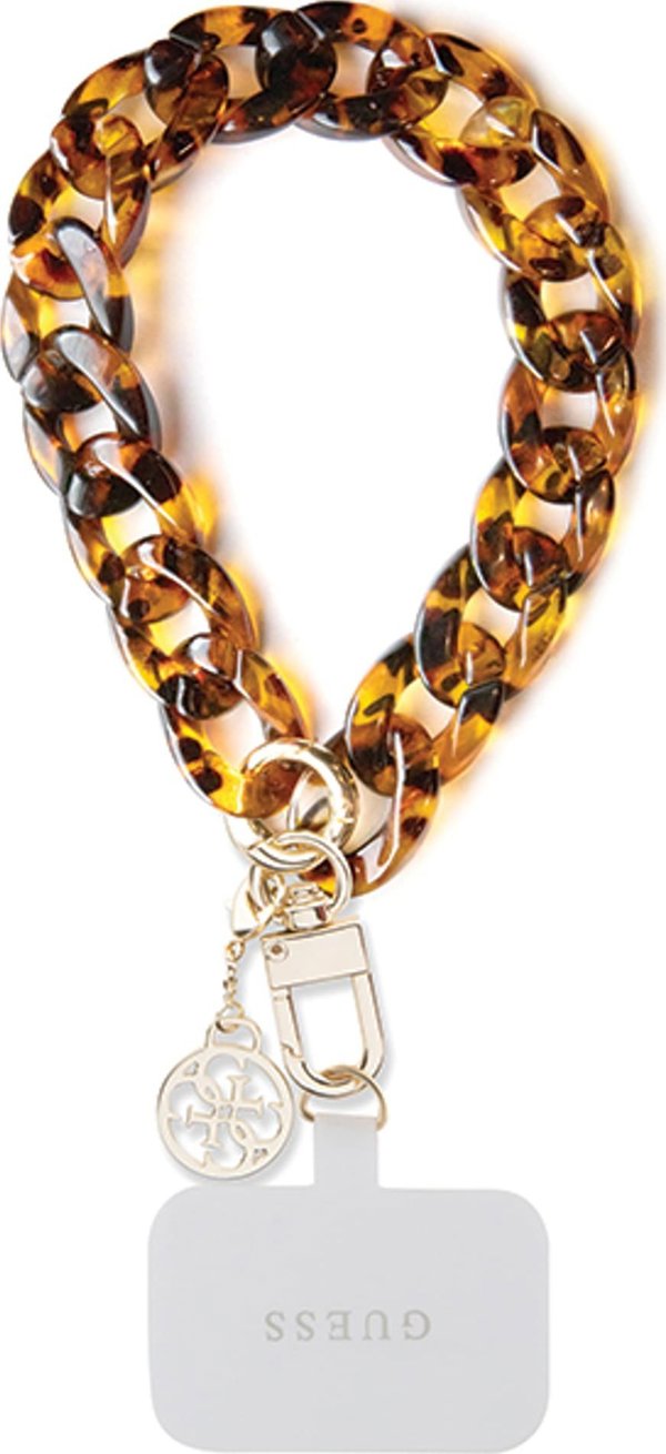 Guess cord GUOUCBMC4MT brown-gold HDSP PU Saffiano Chain Strap 4G Charm 3666339170684