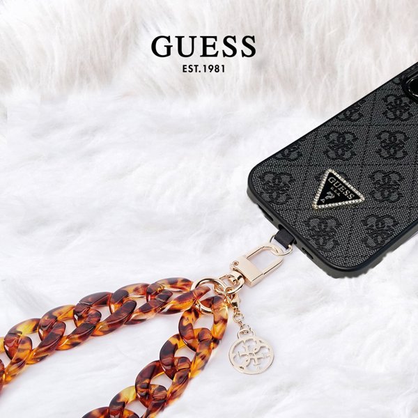 Guess cord GUOUCBMC4MT brown-gold HDSP PU Saffiano Chain Strap 4G Charm 3666339170684