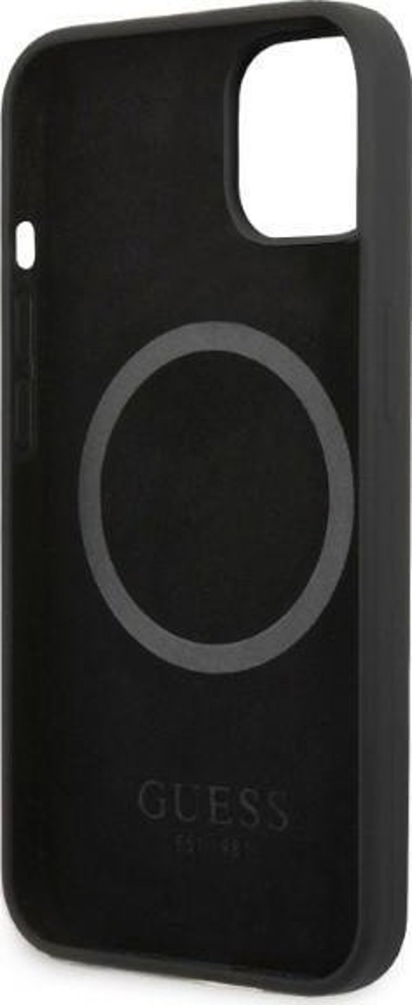 Guess Guess GUHMP13SSPLK iPhone 13 mini 5,4" μαύρη σκληρή θήκη σιλικόνης με λογότυπο MagSafe NoSize