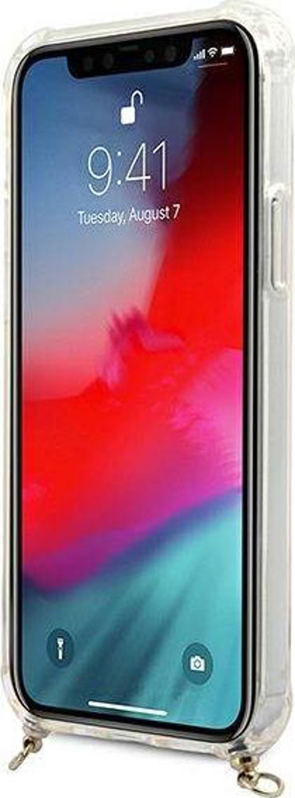 Guess Guess GUHCP12LKC4GSGO iPhone 12 Pro Max 6,7" Διάφανη σκληρή θήκη 4G Χρυσή Αλυσίδα